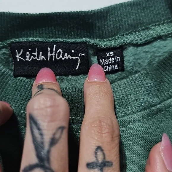 Keith Haring Green Tie-Dye Sweatshirt - Picture 3 of 5